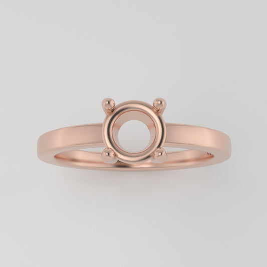 The Vega | 14k | Rose | Size 7 | Stone MOS90 | Antelope Ring Box | Custom Engraving:  +$0