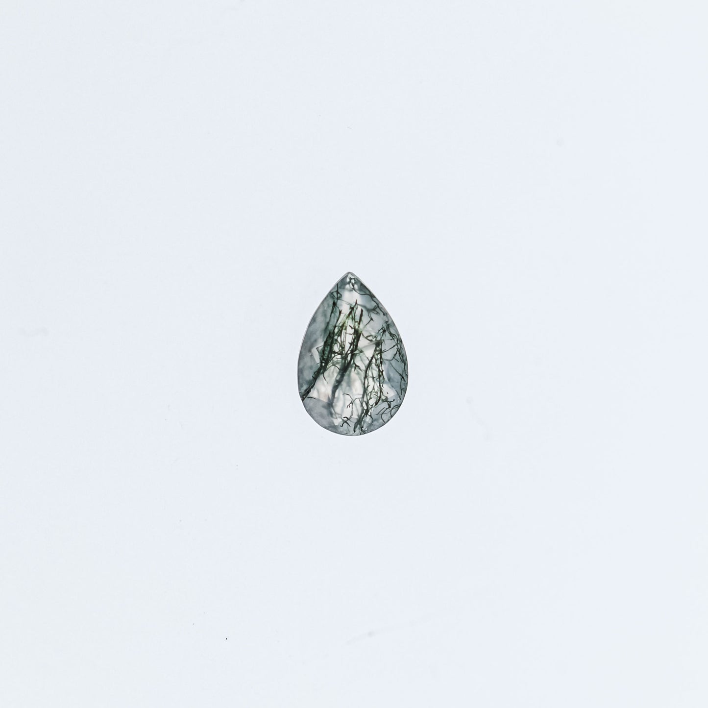 The Celeste | 14k | White | Size 7.5 | Stone MOS46 | Rainforest Ring Box | Custom Engraving:  +$0