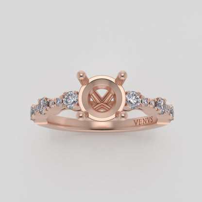 The Saturn | 18k | Rose | Size 4 | Stone OP62 | Rainforest Ring Box | Custom Engraving: you & me  +$75