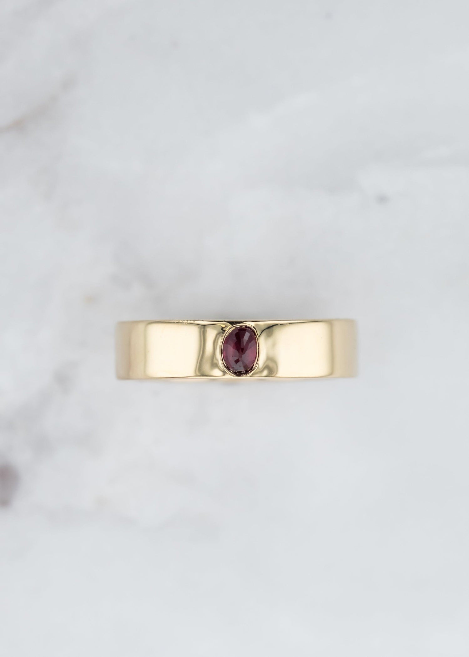 The Atlas Ring | .38ct Oval Ruby | Yellow Gold - VENVS
