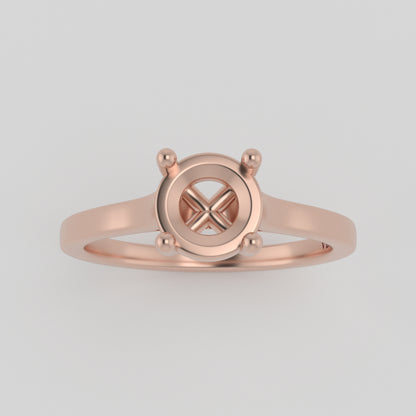 The Nova | 14k | Rose | Size 6.5 | Stone MQ5 | Fremont Ring Box | Custom Engraving:  +$0