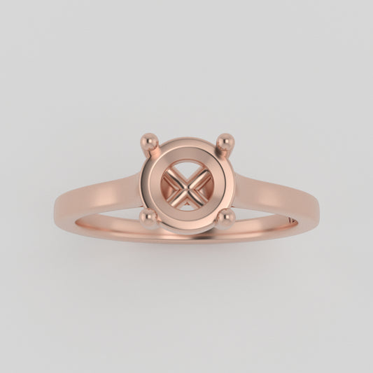 The Nova | 14k | Rose | Size 8 | Stone PS147 | Fremont Ring Box | Custom Engraving:  +$0