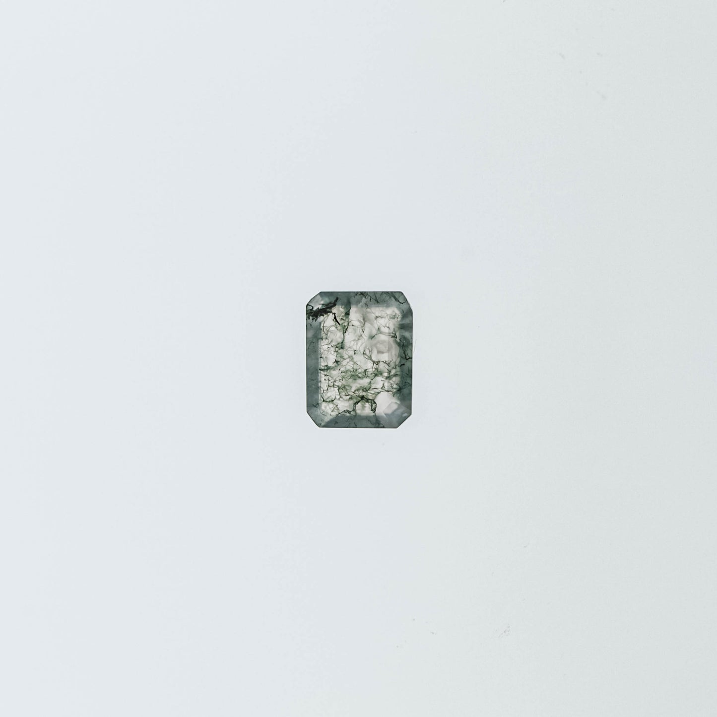 The Aurora | 14k | White | Size 7.75 | Stone MOS7 | Rainforest Ring Box | Custom Engraving:  +$0