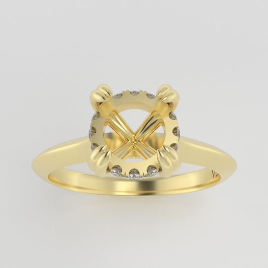 The Eden | 14k | Yellow | Size 8.5 | Stone EMC17 | Cinque Ring Box | Custom Engraving:  +$0