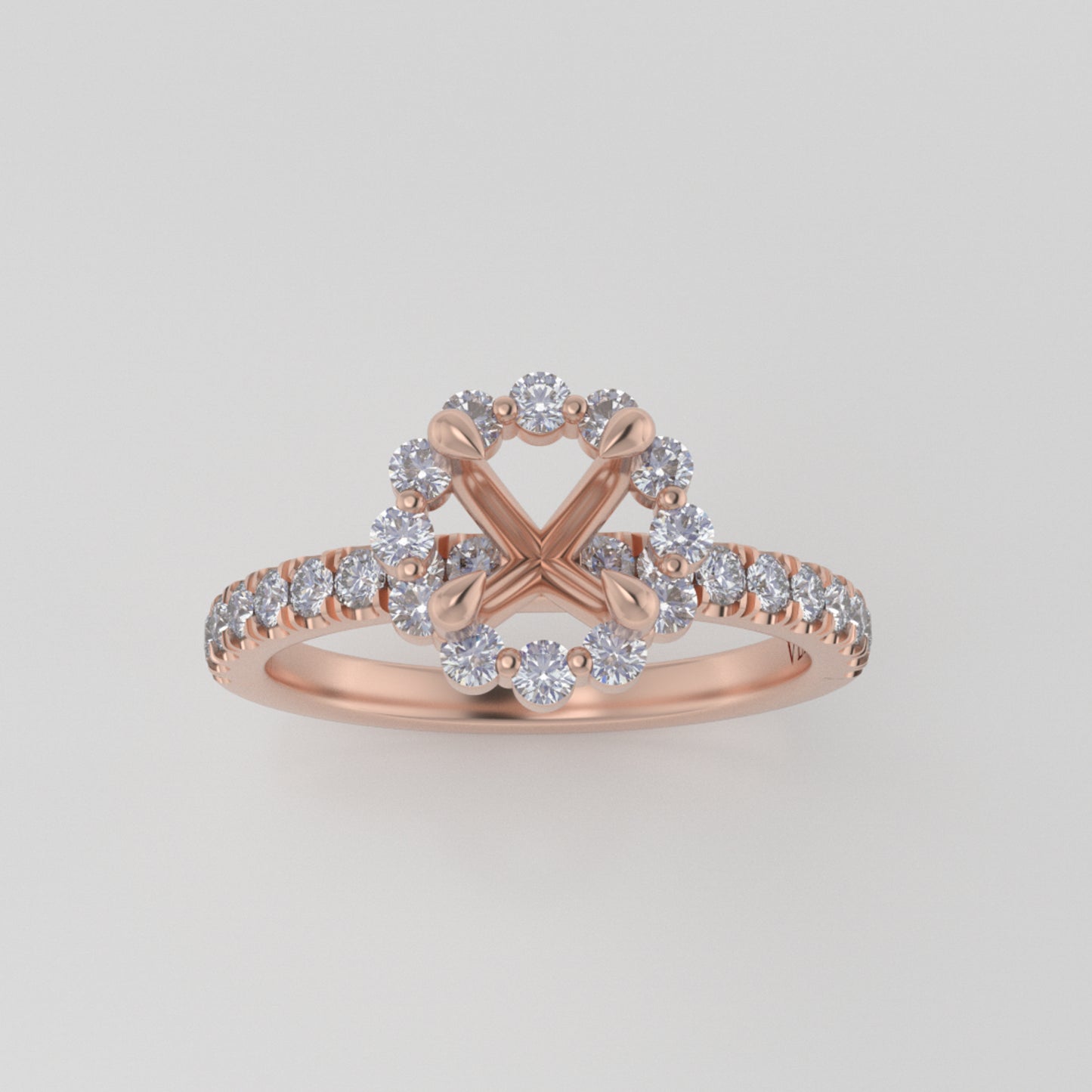 The Cordelia | 18k | Rose | Size 7 | Stone SA33 | Cinque Ring Box | Custom Engraving:  +$0