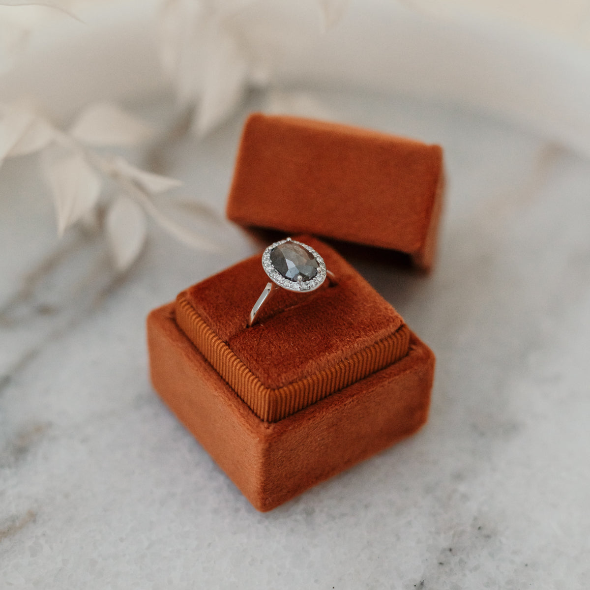 The Wolfe | 14k | Yellow | Size 8 | Stone Moissanite | Emerald | 8x6mm | Antelope Ring Box | Custom Engraving: My Person +$75