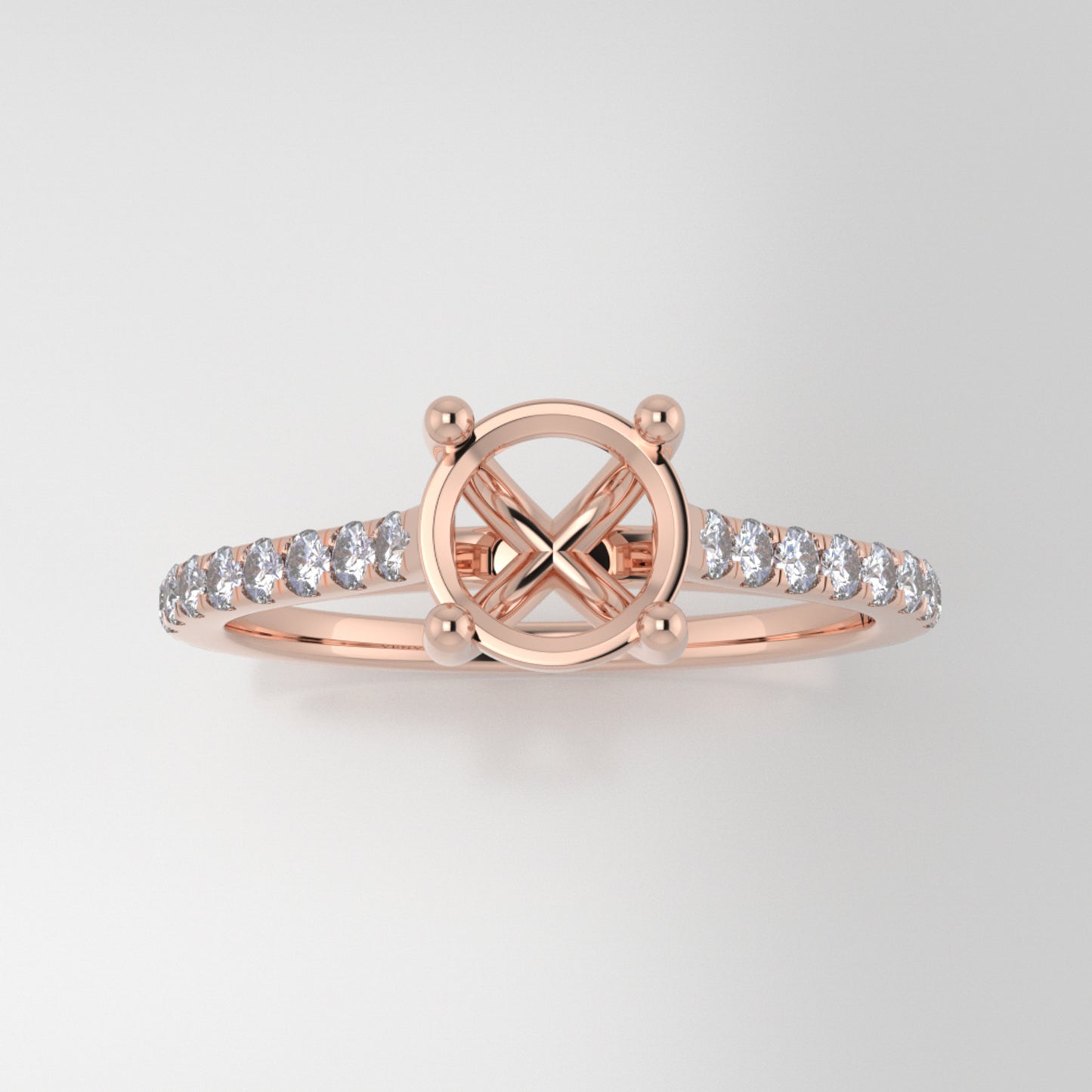 The Aurora | 14k | Rose | Size 6.5 | Stone MOS28 | Cinque Ring Box | Custom Engraving:  +$0