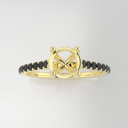 The Jett | 14k | Yellow | Size 6 | Stone OV23 | Antelope Ring Box | Custom Engraving: Till death +$75