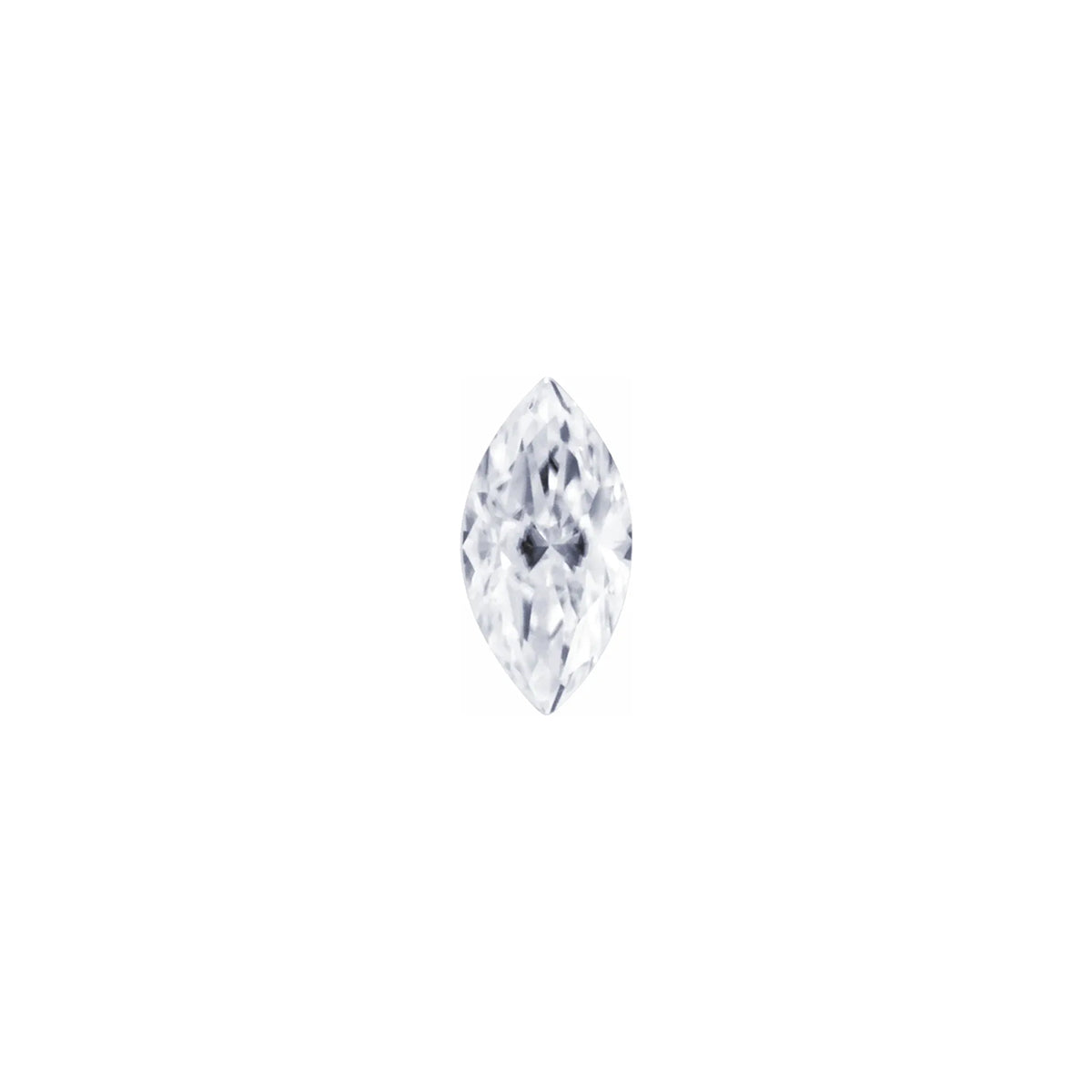 The Saturn | 18k | White | Size 7 | Stone Moissanite | Marquise | 10x5mm | Antelope Ring Box | Custom Engraving:  +$0