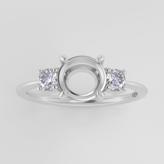 The Orion | Platinum | White | Size 6.25 | Stone OP34 | Rainforest Ring Box | Custom Engraving:  +$0